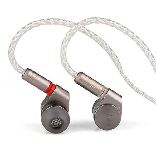 Linsoul TIN HiFi T2 HiFi Dual Dynamic Treiber In-Ear Kopfhörer, Metall Design, abnehmbare MMCX Kabel, Schaustoffaufsätze