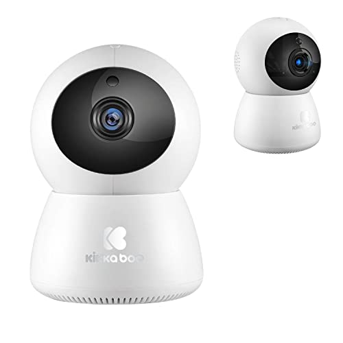 Kikkaboo Babyphone Babykamera Thet Wi-Fi/Lan Kamera Nachsicht Bewegungserkennung, Farbe:weiß