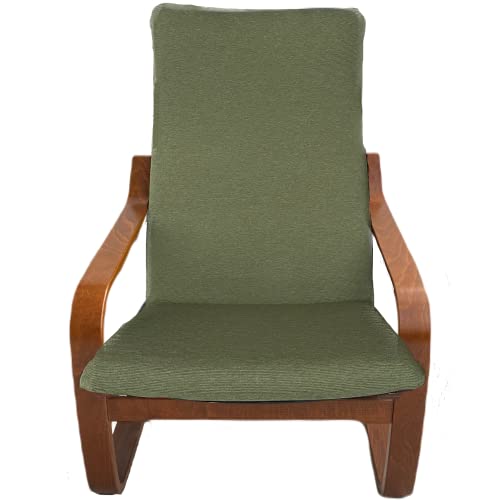 Dorian Home Kissenbezug für Sessel Poang aus elastischem Strick, praktischer Bezug, maschinenwaschbar, bügelfrei, 4 Farben (Kiwi)