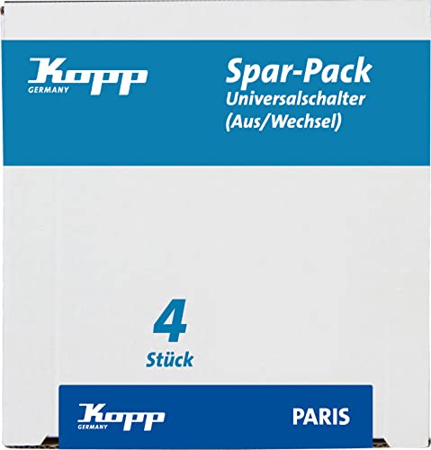 Kopp Paris Spar-Pack: 4 Universalschalter(Aus- und Wechsel),652620014