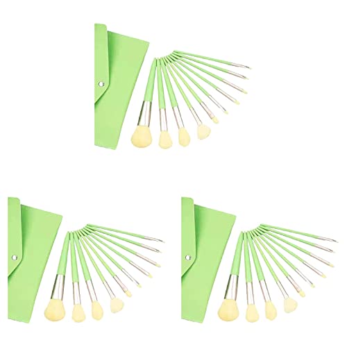 Make-up-Pinsel Professioneller ergonomischer leichter Lidschatten Textmarker Foundation-Pinsel Frauen Zubehör grün 3 Stück