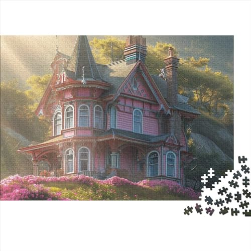 Schönes Haus 1000 Stück Puzzles Für Erwachsene, Bunte Blumenbeete Puzzle 1000 Teile, Bwechslungsreiche Puzzle Erwachsene, Puzzle Erwachsene, Familiendekorationen 1000pcs (75x50cm)