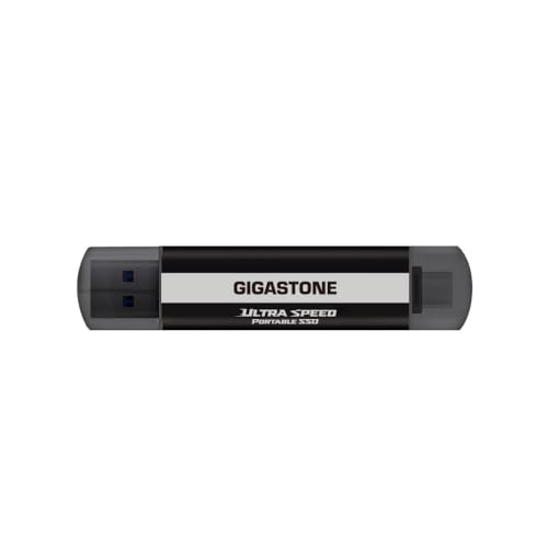 Gigastone Externe SSD USB-C für PS5, iPhone 15, 1000 MB/s, USB 3.2 Gen 2 Type-C + Typ-A, tragbares Solid-State-Laufwerk für MacBook, iPad, PS4, Xbox, Gaming, SSD-Backup-Festplatte, 1 TB