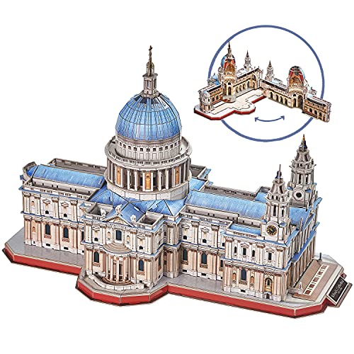 CubicFun 3D Puzzles St.Paul's Cathedral Interieur Ansichten London Architektur Kirche UK Gebäudemodell Bastelsets Spielzeug für Erwachsene als Hobbygeschenk, 643 Stück