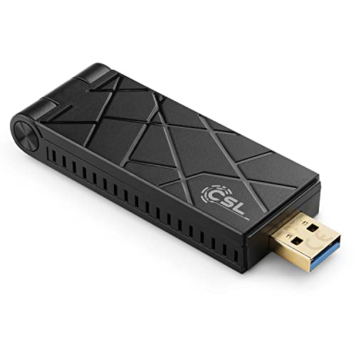 WLAN USB 3.0 Stick 1200 MBit/s @ 5 GHz (600 MBit/s @ 2,4 GHz) - CSL AX-1800 - Intel AX180-Chipsatz, IEEE 802.11 a/b/g/n/ac/ax, WEP, WPA, WPA2, WPA3, AES, WiFi 6