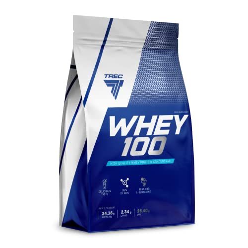 Trec Nutrition Whey 100 Protein Eiweiß Molkenprotein Supplement Eiweißshake Proteinshake Bodybuilding (2275g Beutel Chocolate - Schokolade)
