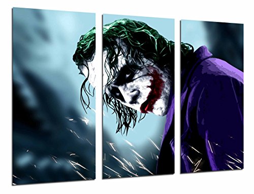 Wandbild - Batman und der Joker, Superheld, 97 x 62 cm, Holzdruck - XXL Format - Kunstdruck, ref.26591