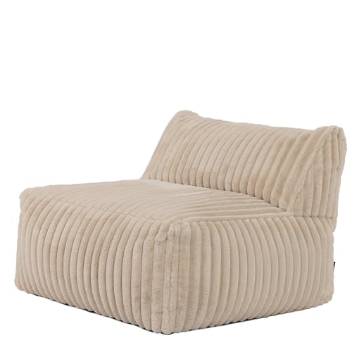 Icon Tetra Sitzsack, Beige, Sitzsack Sessel, Modulares Sofa, Sitzsack Erwachsene mit Füllung, Wohnzimmer Möbel