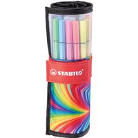 Premium-Filzstift - STABILO Pen 68-25er Rollerset Arty Edition - mit 25 verschiedenen Farben