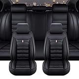 ZIROXI Auto Sitzbezügesets für Toyota Hilux 2009-2018 2019 2020 2021 2022 2023 Car Custom Seat Cover Sets Sitzkissen Auflagen Zubehör Innenraum,Blackstyle