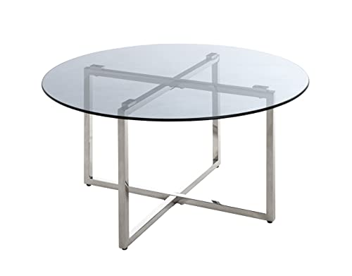 HAKU Möbel Beistelltisch, Edelstahl-grau, Ø 75 x H 45 cm