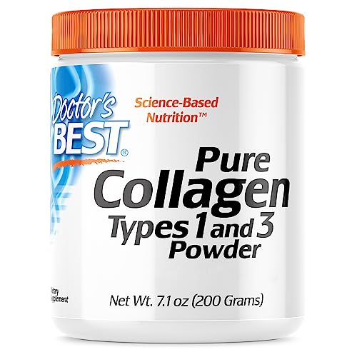 Doctor's Best Pure Collagen Type 1 and 3 (Kollagen Typ 1 und 3), 200g Pulver, Laborgeprüft, Glutenfrei, Sojafrei
