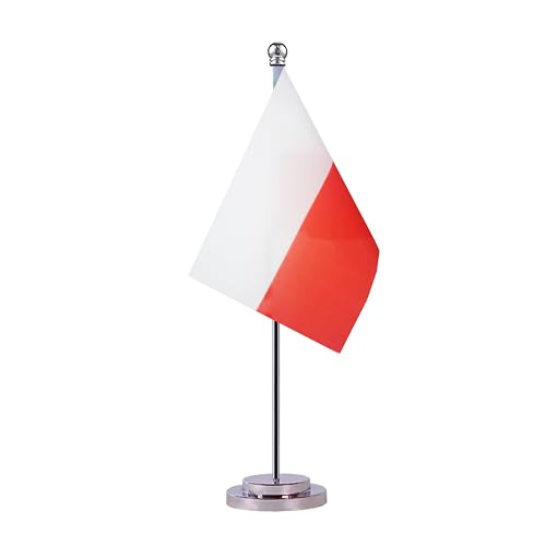 Polnische Tischflagge, Tischflagge, kleine Mini-Tischflagge, polnische Miniatur-Flagge, internationale Weltlandflaggen, Festival, Veranstaltungen, Feier, Bürodekoration (Polen)