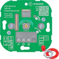 Ehmann Phasenanschnitt LED Dimmer Drehdimmer 5-150 Watt LED, 15-450 Watt Halogen, Glühbirne etc, T46.08