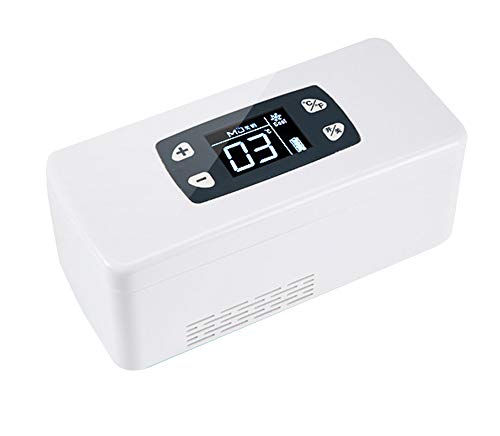 Huanyu MJ Tragbarer USB-Insulin-Kühler, Kühlbox, Mini-Kfz-Ladekühlschrank, 2-8 Grad (erweiterte Konfiguration)