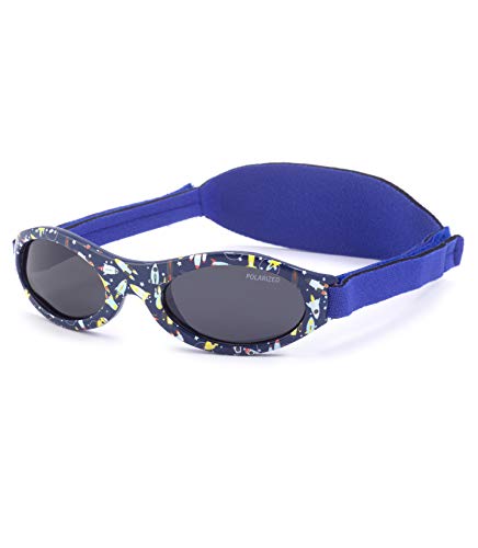 Kiddus Polarisierte Babysonnenbrille für Neugeborene Jungen Mädchen. Von 0 Monaten bis 2 Jahren. 100% Schutz UV400 Sonnenfilter. Silikon-Nasensteg. Verstellbares weiches Band. BPA-Frei. PREMIUM