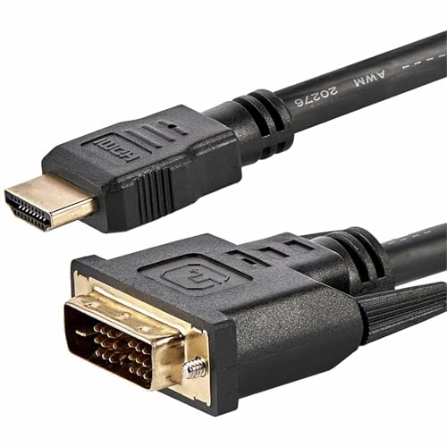 StarTech.com HDMIDVIMM30 Kabel (HDMI auf DVI-D-Stecker, bidirektionales HDMI-DVI-D-Kabel, 9 m)