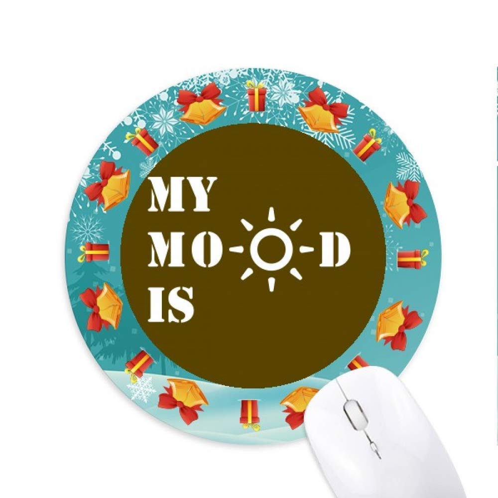Happy Mood Good Weather Mousepad Round Rubber Mouse Pad