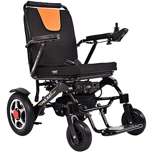 Electric Wheelchair Lightweight Dual Function Foldable Power Wheelchair Drive With Electric Power Or Use As Manual Wheelchairs (Black)