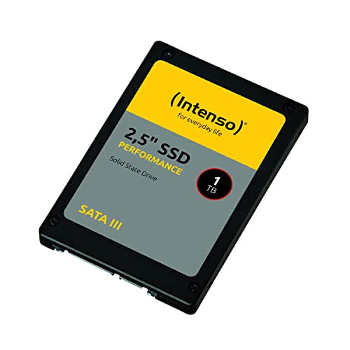 Intenso Interne 2,5" SSD SATA III Performance, 1 TB, 550 MB/Sekunden, Schwarz