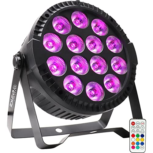 IBIZA THINPAR-14X6W-RGBW LED PAR Scheinwerfer Disco DJ Party Club Effekt Floorspot Effektlicht Fernbedienung DMX Stroboskop