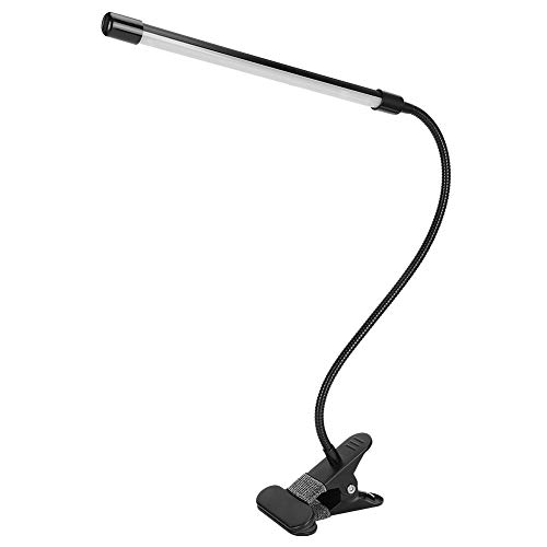 CHICIRIS LED Klemmlampe - Einstellbare Klemmleuchte - USB Leselampe für Wohnzimmer, Schlafzimmer, Arbeitszimmer - Schwarz