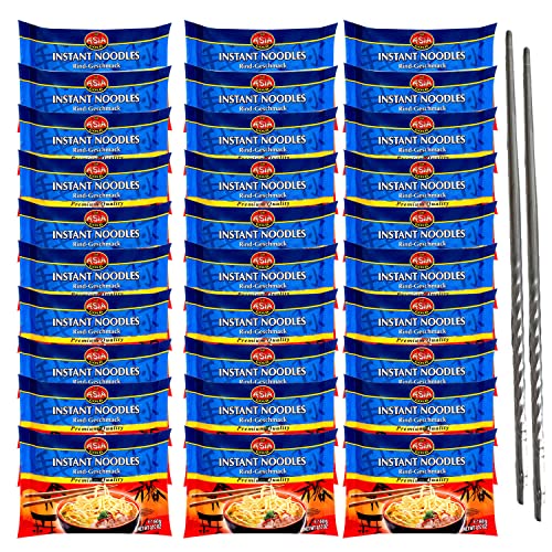 30er Set Asia Gold Instant Nudeln Rind I 30x60g I Chinesische Nudeln I Asia Nudeln Instant I Ramen Nudeln I Asiatische Nudeln I Instant Ramen I China Nudeln I plus Essstäbchen I OYOY Asia Selection