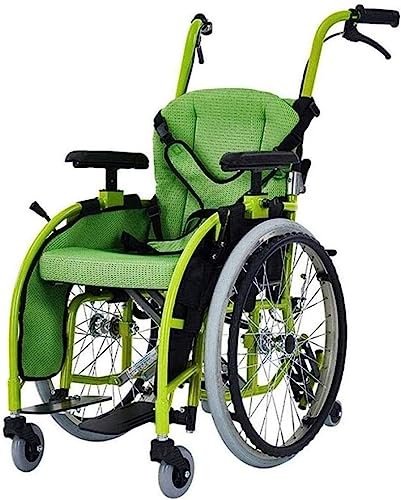 VejiA Rollstuhl für Kinder, leichter Roller aus Aluminiumlegierung, schnell zusammenklappbar, mit Kippschutz, atmungsaktives Sitzkissen, Kinderwagen,