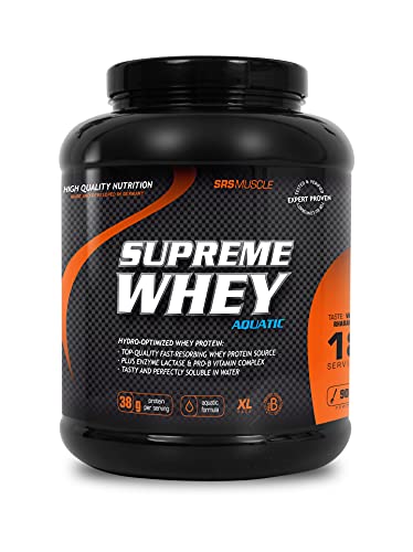 SRS Muscle - Supreme Whey XL, 900 g, Haselnuss | Hydro-optimized Whey Protein | mit Enzym Laktase und Pro-B Vitaminen | aspartamfrei | deutsche Premiumqualität