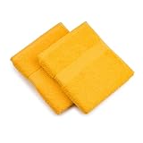 Gözze - New York Handtuch, 2er Set, Weich und saugfähig, 100% Baumwolle, 50 x 100 cm - Gelb