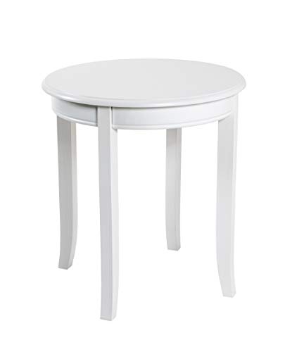 HAKU Möbel Beistelltisch, Massivholz, weiß, Ø: 48 x 51 cm