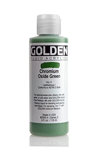 Golden Fluid Acrylfarbe 119ml oder 4oz - Chromoxidgrün