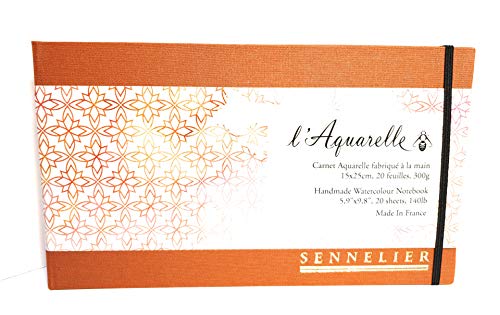 Sennelier Aquarellblock, handgefertigt, Carnet Aquarelle, hergestellt von Hand gefertigt, Watercolour Notebook