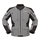 Modeka Motorradjacke Panamericana II 3in1 Textiljacke für Herren, GRAU/SCHWARZ, 4XL