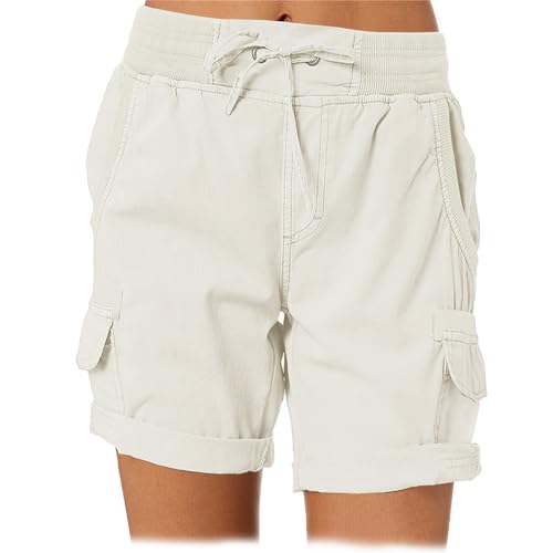 DAGMARA Attreasure Freizeit-Shorts für Damen, Frühlings-Wander-Outdoor-Lounge-Shorts, lässige lockere Damen-Shorts mit hoher Taille (C,M)