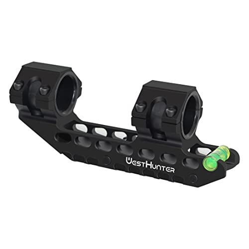 WestHunter Optik 20mm Picatinny Zielfernrohr Montage, 1 Zoll 30 mm Universal Taktik Präzision Zielfernrohrmontage mit Blasenebene | Black