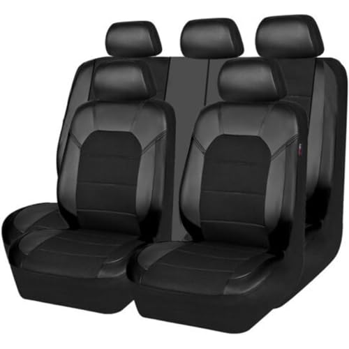 ANROI Kompatibel für Suzuki Liana, Auto Sitzauflage Sitzbezüge Sitzschoner Leder Sitzkissen 9-teilig, Belüftet und Komfortabel,Black