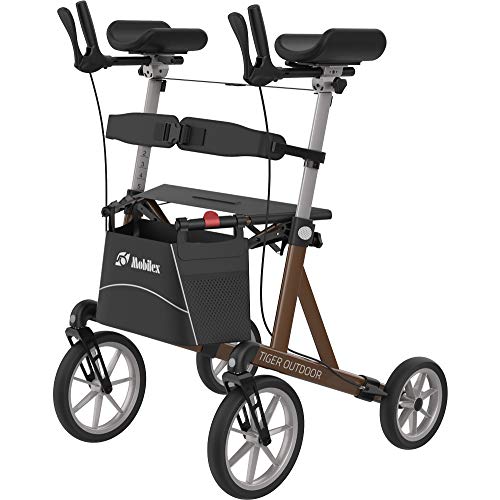 Mobilex Arthritis Rollator Tiger Outdoor mit drehbaren Armstützen anthrazitgrau