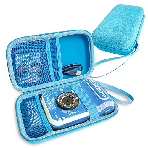Harte Kameratasche für VTech KidiZoom PrintCam, Reise-Aufbewahrungsbox für VTech KidiZoom PrintCam Papier-Nachfüllpack-Zubehör (nur Hülle) (blaue Hülle)