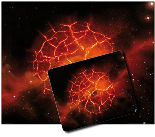 1art1 Der Weltraum, Black Hole Sun 1 Kunstdruck Bild (50x40 cm) + 1 Mauspad (23x19 cm) Geschenkset