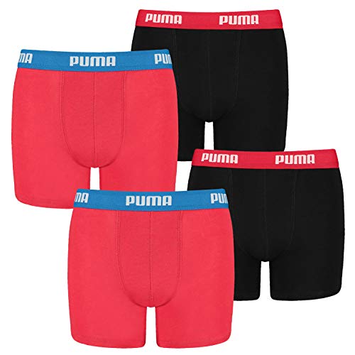 Puma Junior Boys Boxershort Basic Boxer, Größe 164 (XL) - 4er Pack, Farbe blue/grey (417)