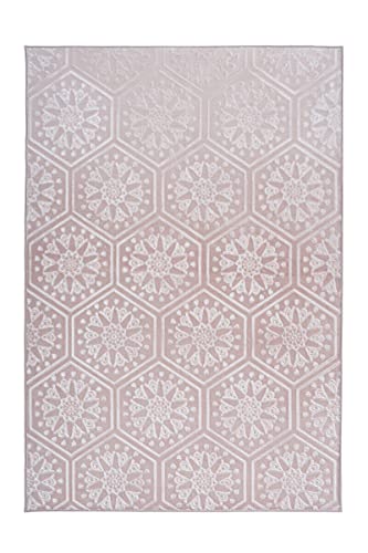 Teppich Marokkanisches Muster Ornamente Muster Teppiche Pastell Rosa 120x170cm