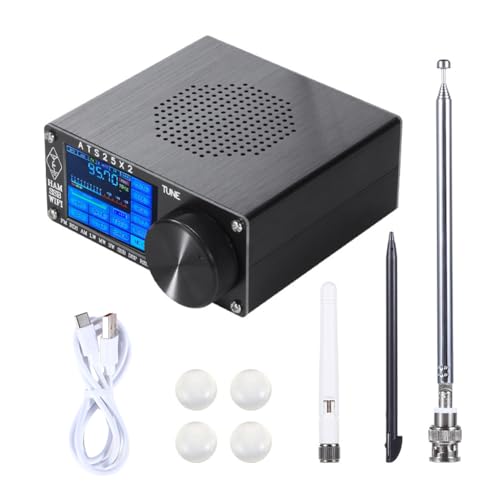 RIVNN ATS25X2 Vollband FM/LW/MW/SW/SSB Scan Empfänger Touchscreen-Stereoreceiver WiFi FM RDS APP Netzwerk Schwarz Aluminiumlegierung