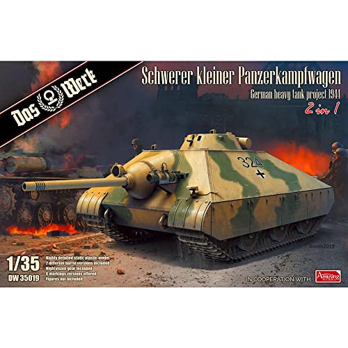 Das Werk DW35019 Schwerer kleiner Panzer - heavy tank project 1944 - Maßstab 1:35 - Modellbau