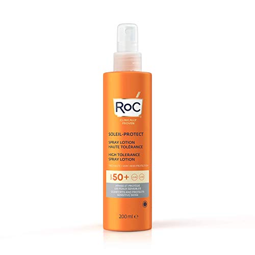RoC - Soleil-Protect Hochtolerante Spraylotion SPF 50 - Nicht fettender Sonnenschutz - Hoher Schutz - Hypoallergen - Wasserbeständig - 200 ml