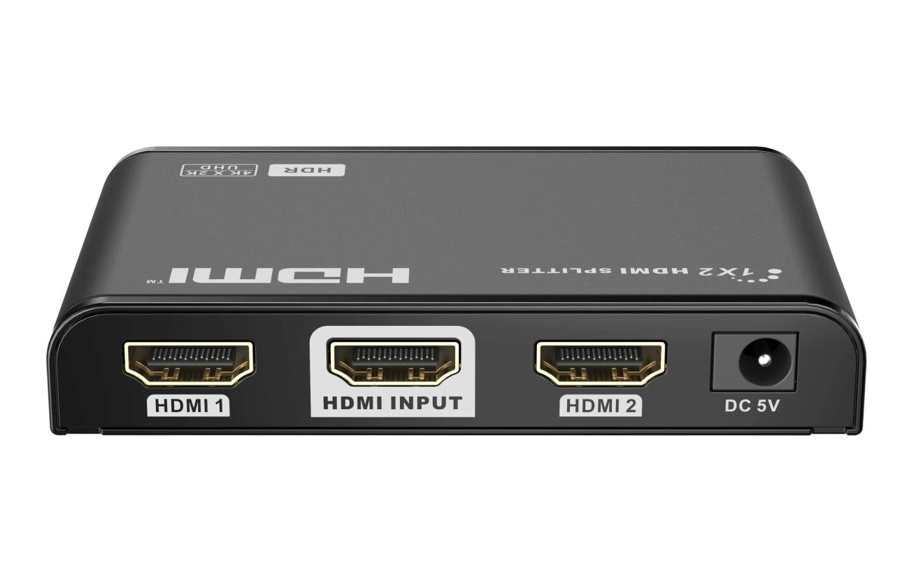 PremiumCord 4K HDMI 2.0 Splitter 1-2 Ports, Unterstützung UHD 4Kx2K / 60Hz, FULL HD, 3D, HDCP 2.2, CEC, Dolby TrueHD, Farbe Schwarz