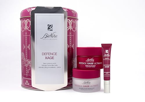 BioNike Geschenkset für Damen, Anti-Age Defence Xage, 15 ml, Ultimate Filler Nachtcreme 50 ml, Ultimate Lifting Remodeling Creme 50 ml für reife Haut