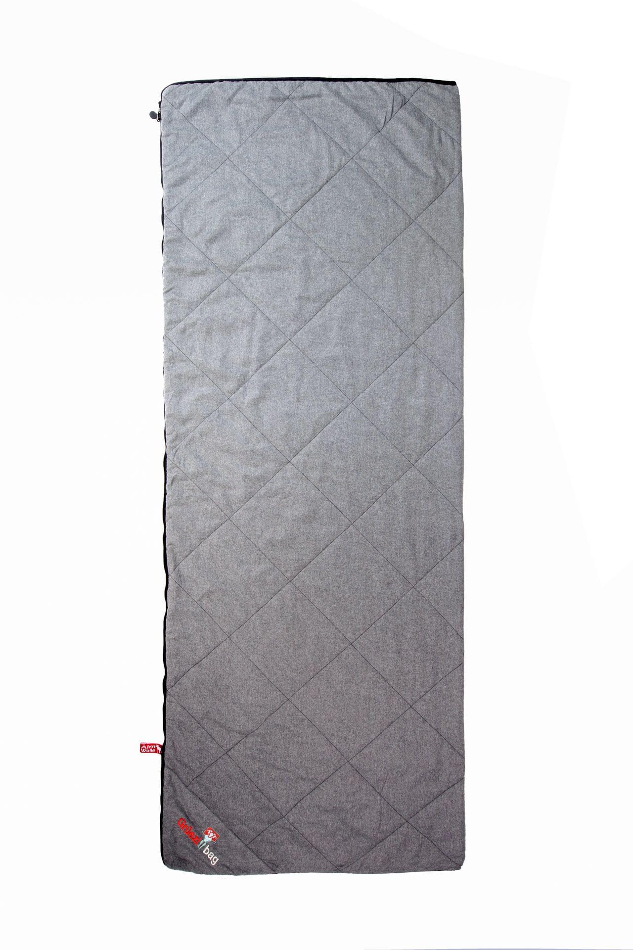 Grüezi-Bag WellhealthBlanket Wool Schlafsack & Wolldecke 2-in-1, kuschelig weich und warm, Körpergröße bis 200 cm, 200x150cm, Packmaß Ø 14 x 19 cm