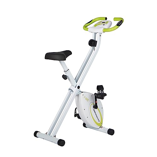 Ultrasport Heimtrainer F-Bike Advanced, LCD-Display, klappbarer Hometrainer, verstellbare Widerstandsstufen, mit Handpulssensoren, faltbarer Fahrradtrainer, für Sportler und Senioren