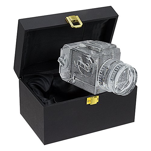 Fotodiox Crystal Medium Format Camera Display Model - 2/3 of Real Life Size Replica of Hasselblad 503CM w/ 80mm f/2.8 CF Lens; Paperweight, Book Shelf, Bookends, Paper Weight